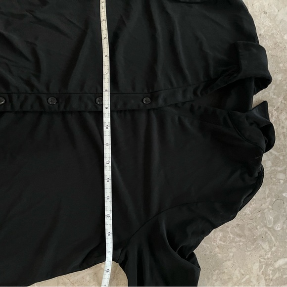 Red Coral black long sleeve sheer top size small - Picture 8 of 8